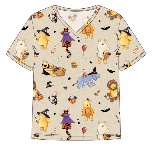 Spooky Acre Friends Women's Vneck Top ONLY- AUGUST PRESALE