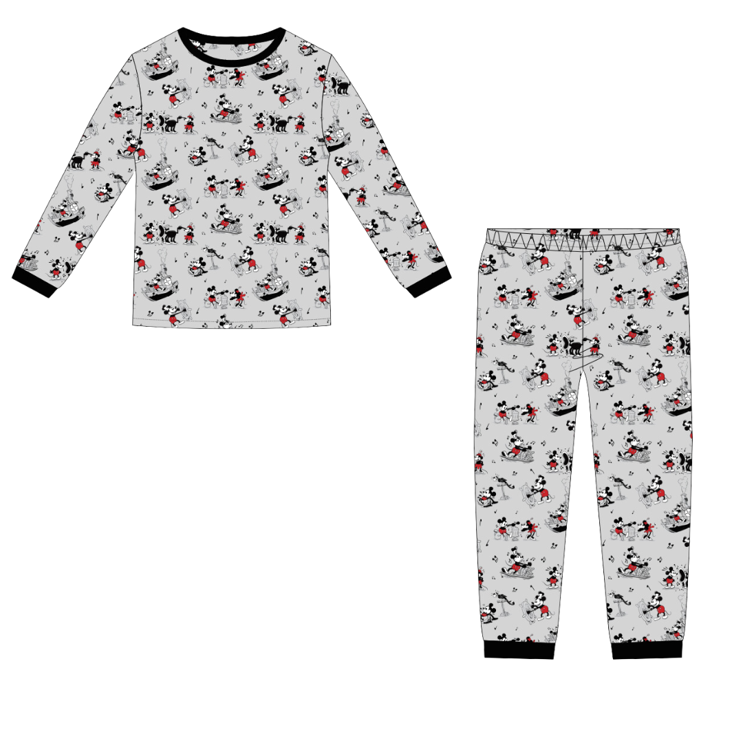 Steamboat Willie 2pc Long Sleeve Toddler Pajamas PRE-ORDER – Lama Littles