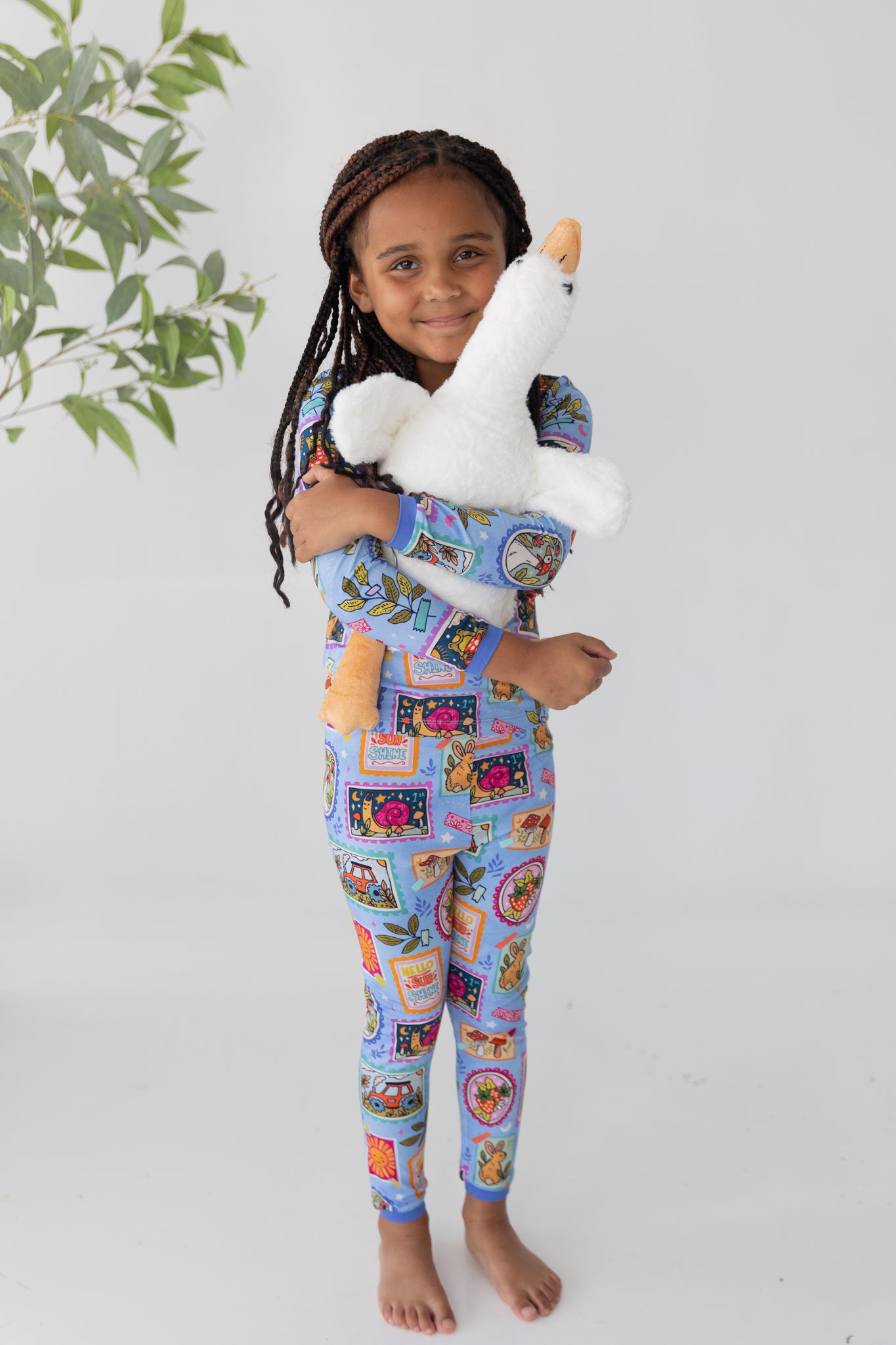 Summer Stamps 2pc Long Sleeve Pajamas