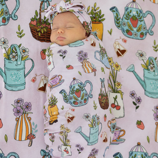 Bloom & Brew Ribbed Swaddle Blanket