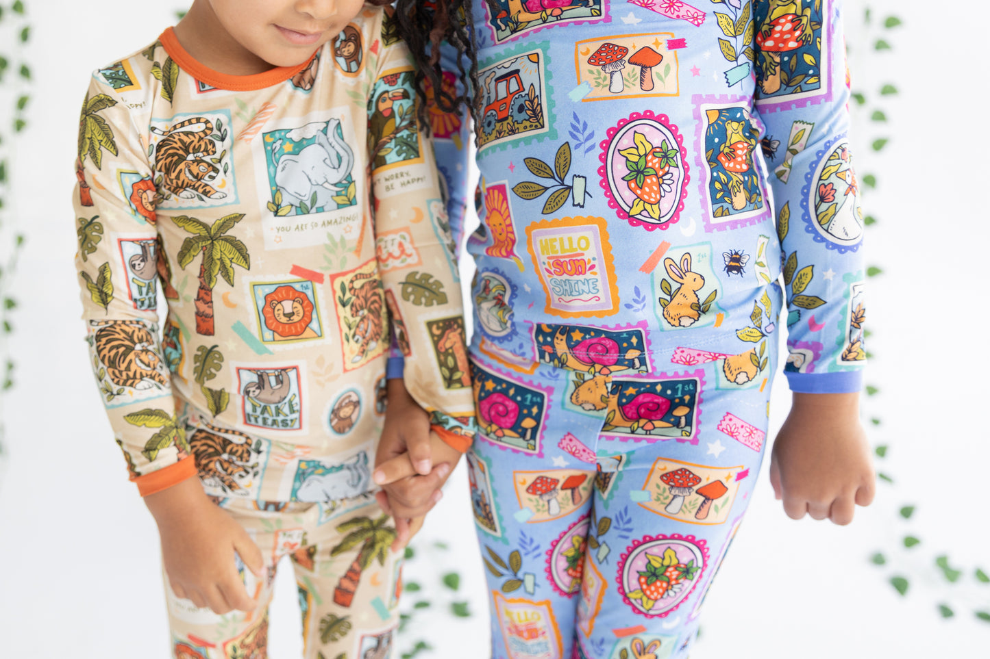 Safari Stamps 2pc Long Sleeve Pajamas