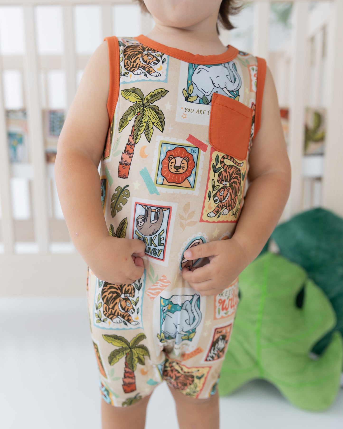 Safari Stamps Sleeveless Shortie