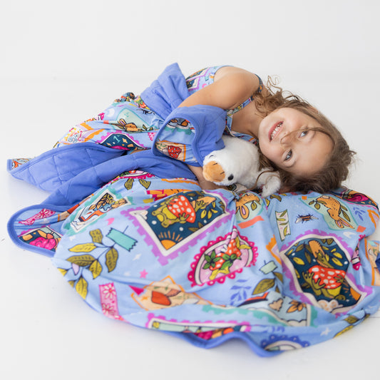 Summer Stamps Snuggle Blanket