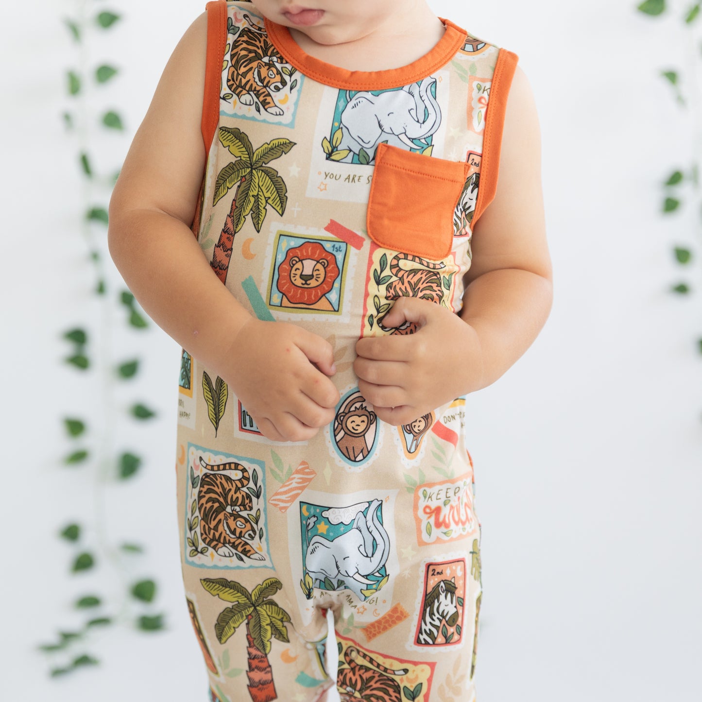 Safari Stamps Sleeveless Shortie