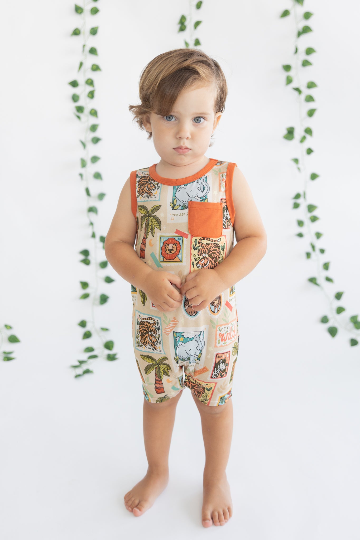Safari Stamps Sleeveless Shortie