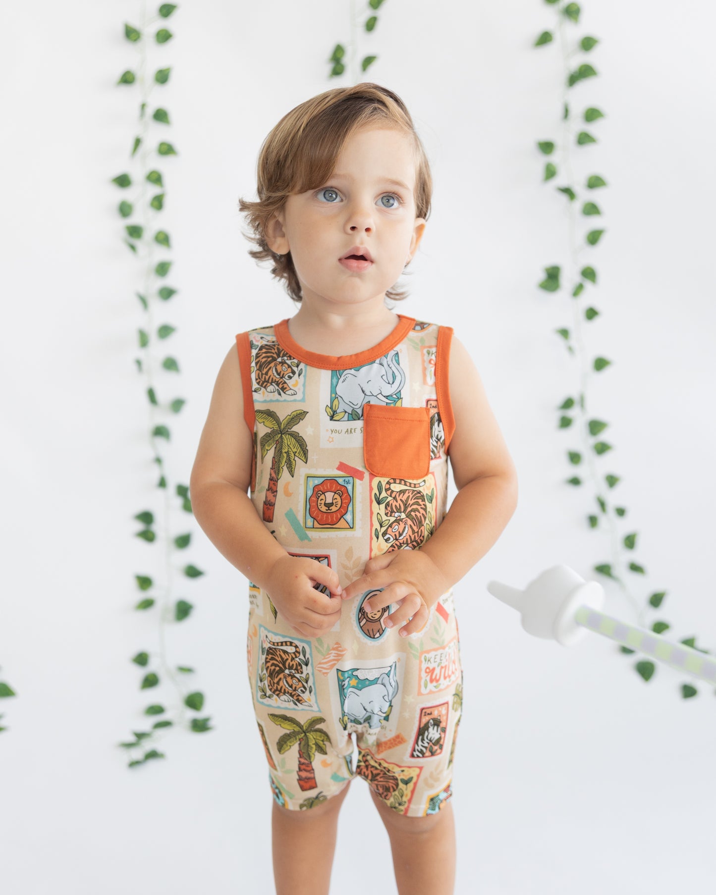 Safari Stamps Sleeveless Shortie