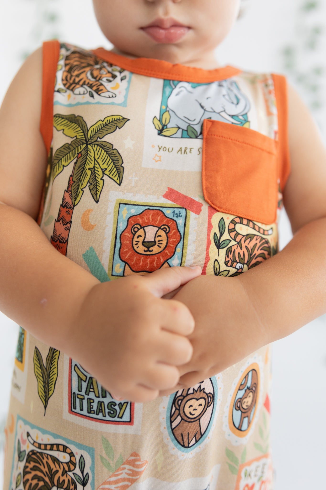 Safari Stamps Sleeveless Shortie