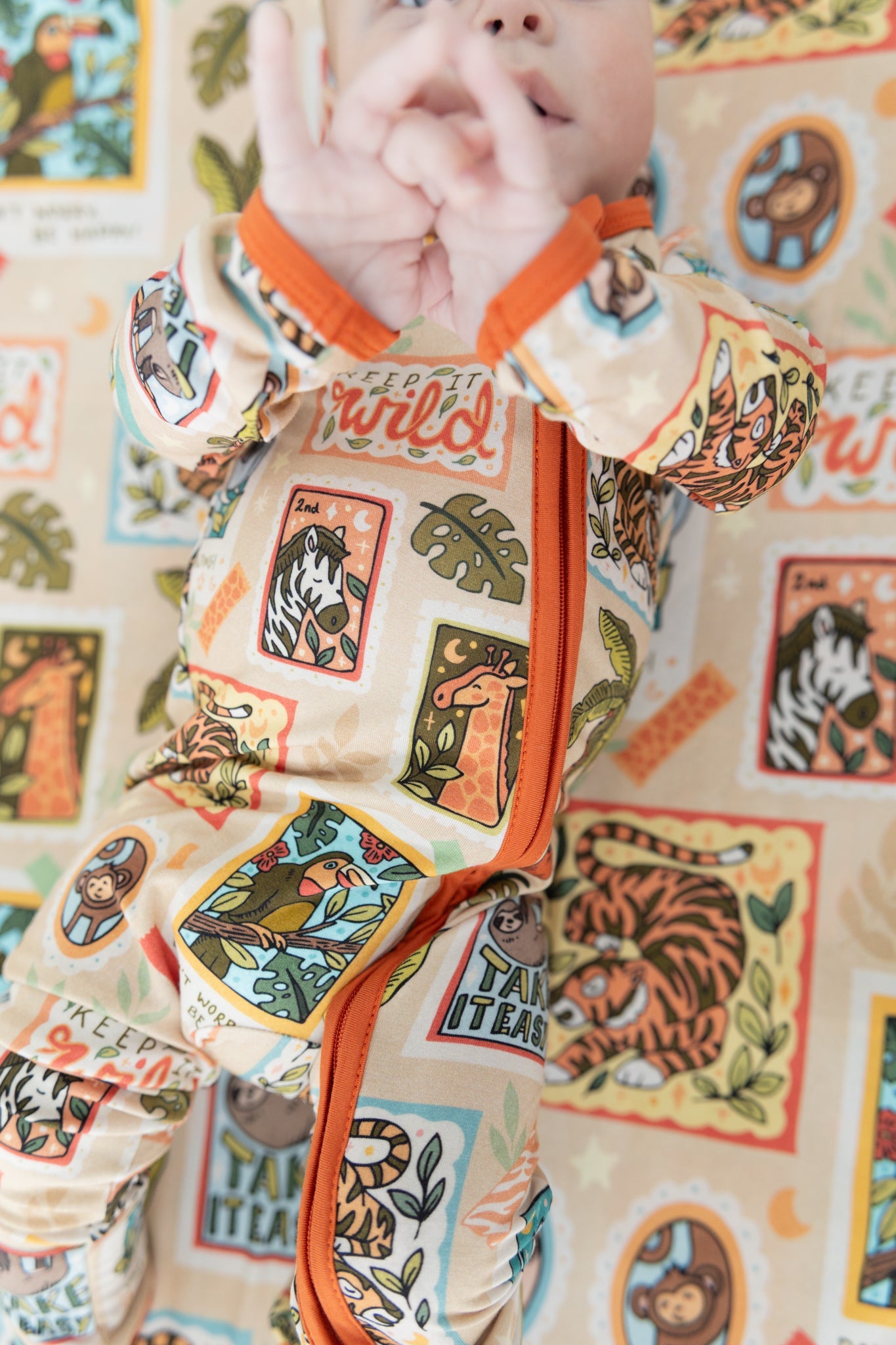Safari Stamps Convertible Zippy