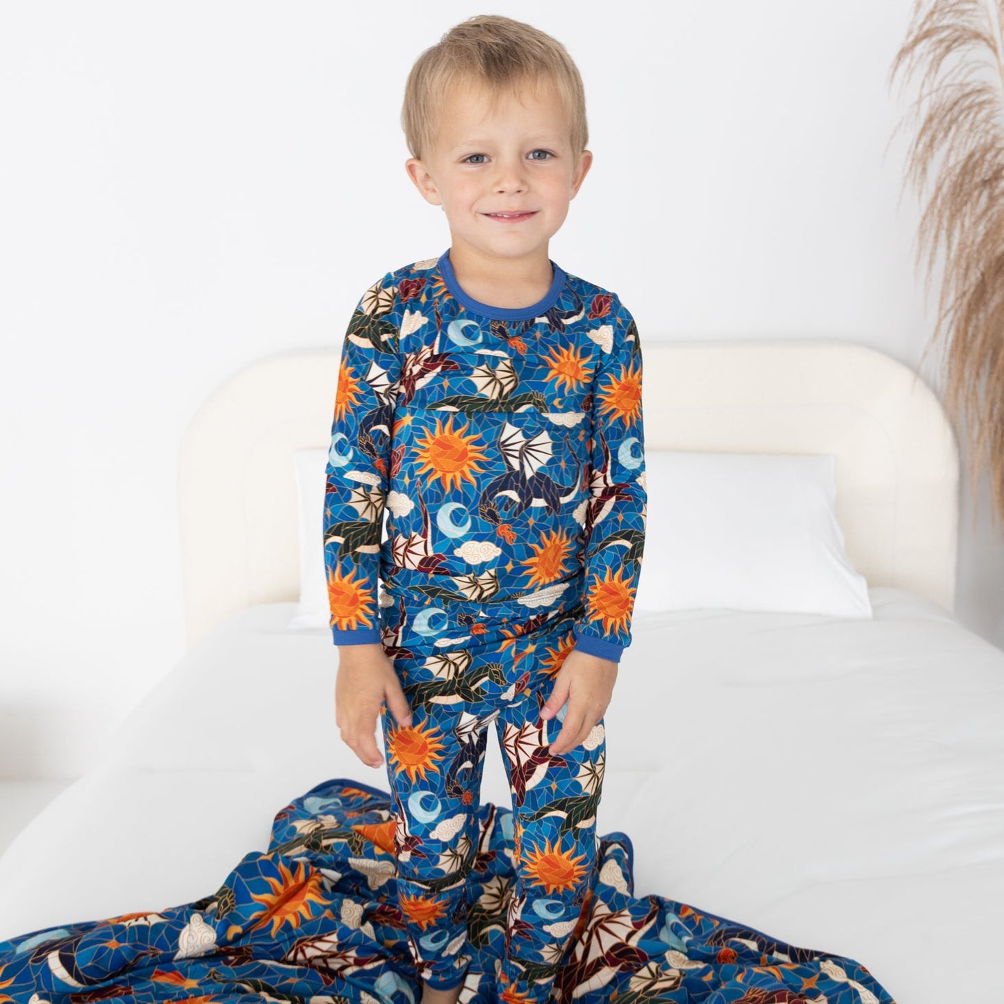 Sunfire Dragons 2pc Long Sleeve Pajamas