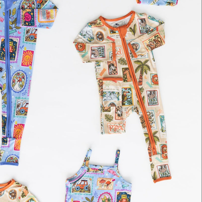 Safari Stamps Convertible Zippy