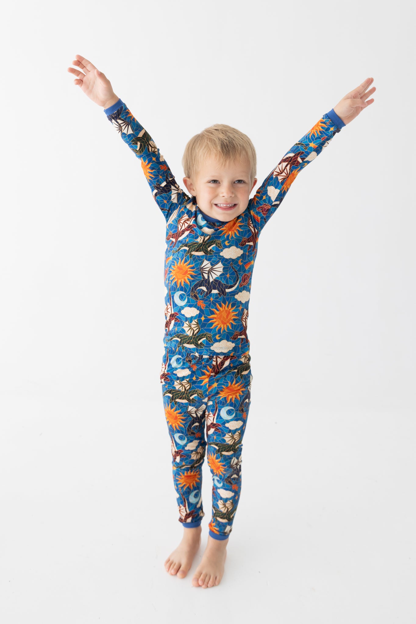 Sunfire Dragons 2pc Long Sleeve Pajamas