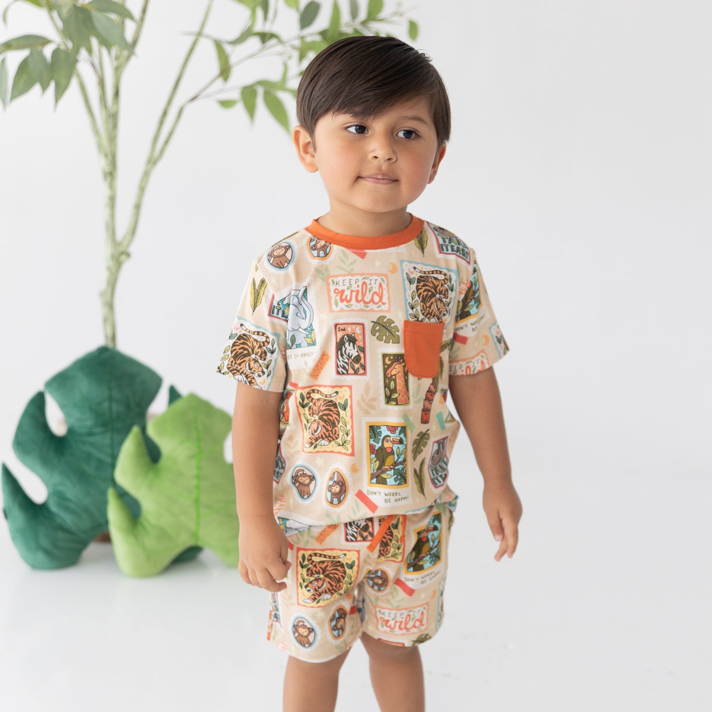 Safari Stamps Daywear Short Set