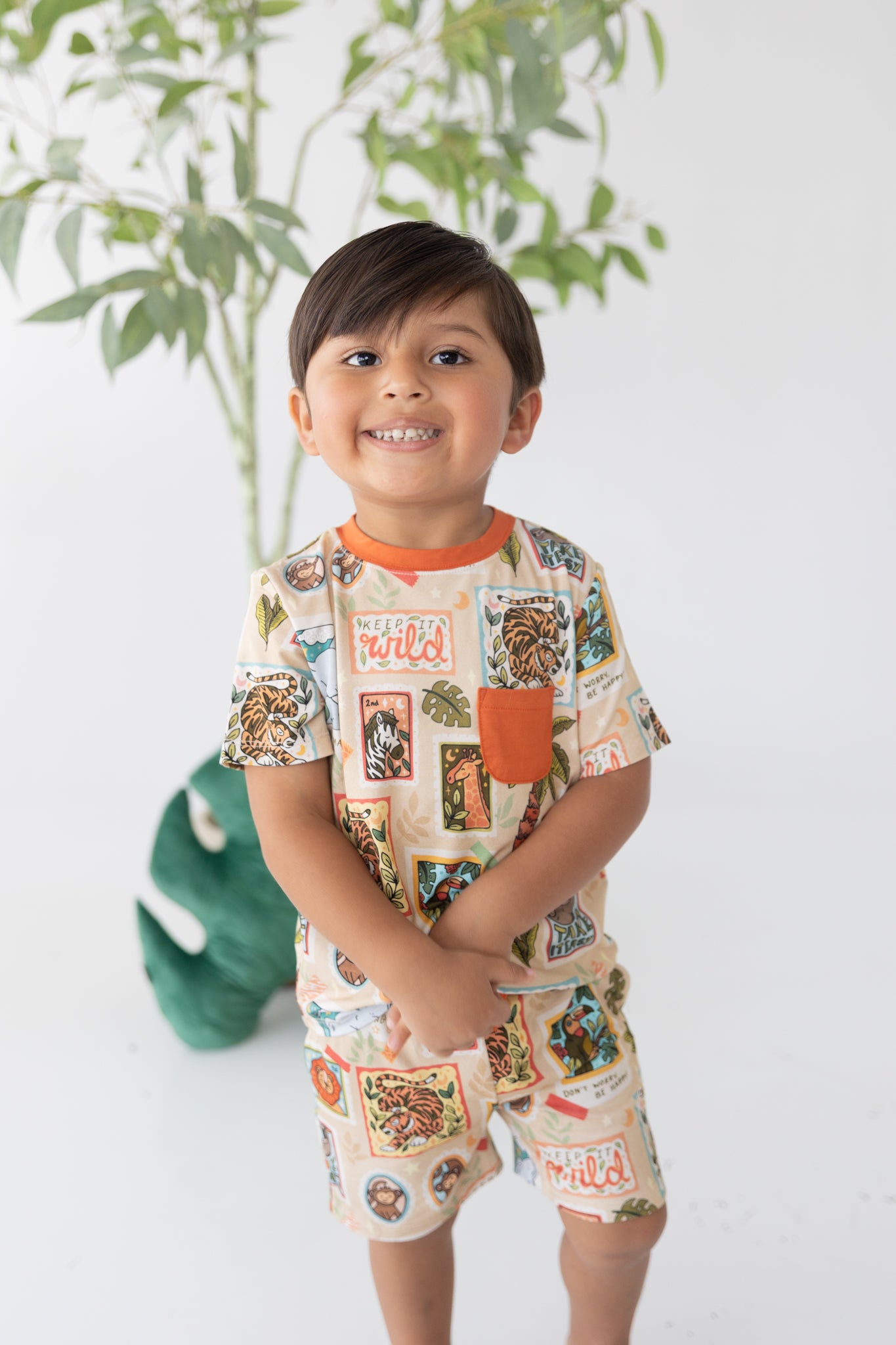 Safari Stamps Daywear Short Set