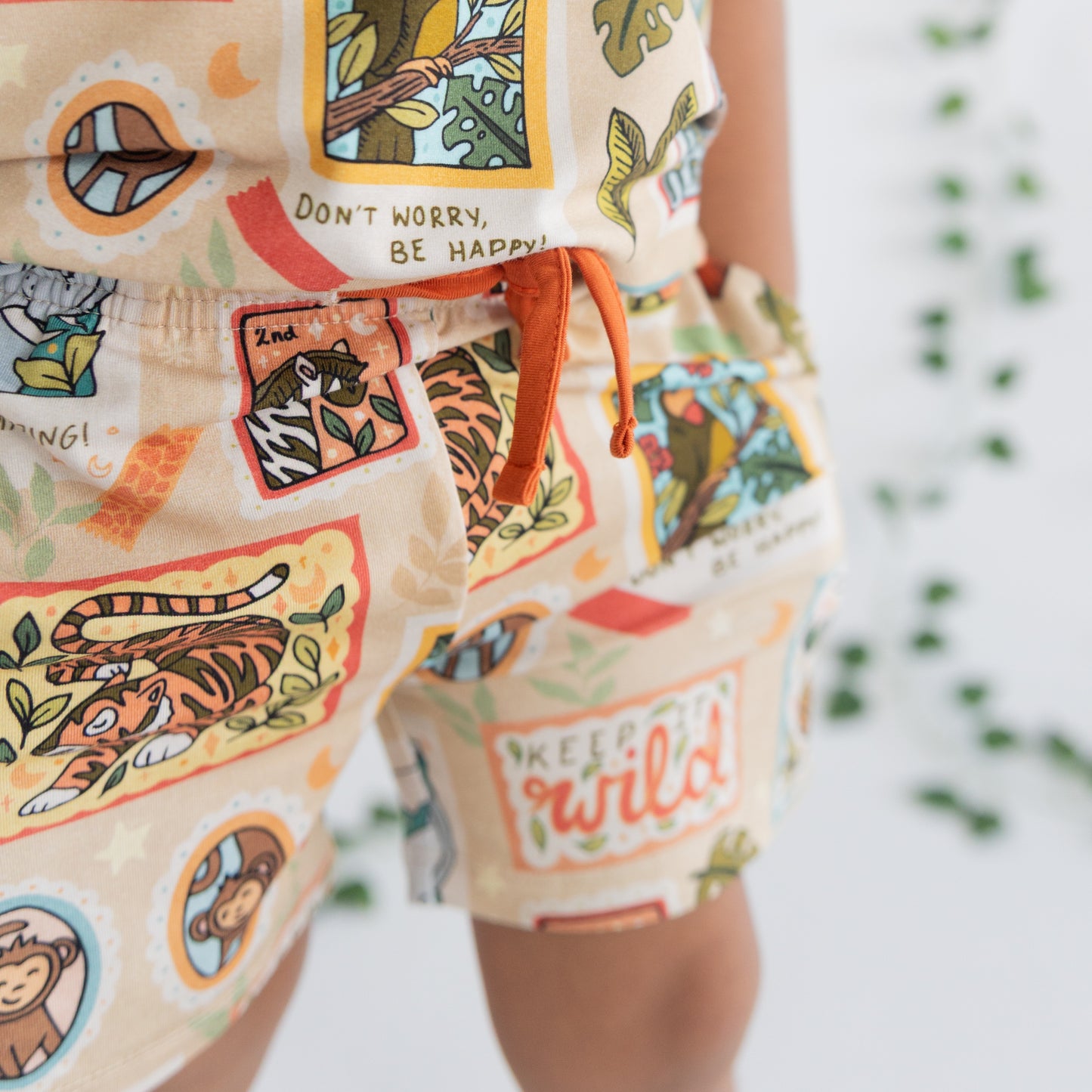 Safari Stamps Daywear Short Set