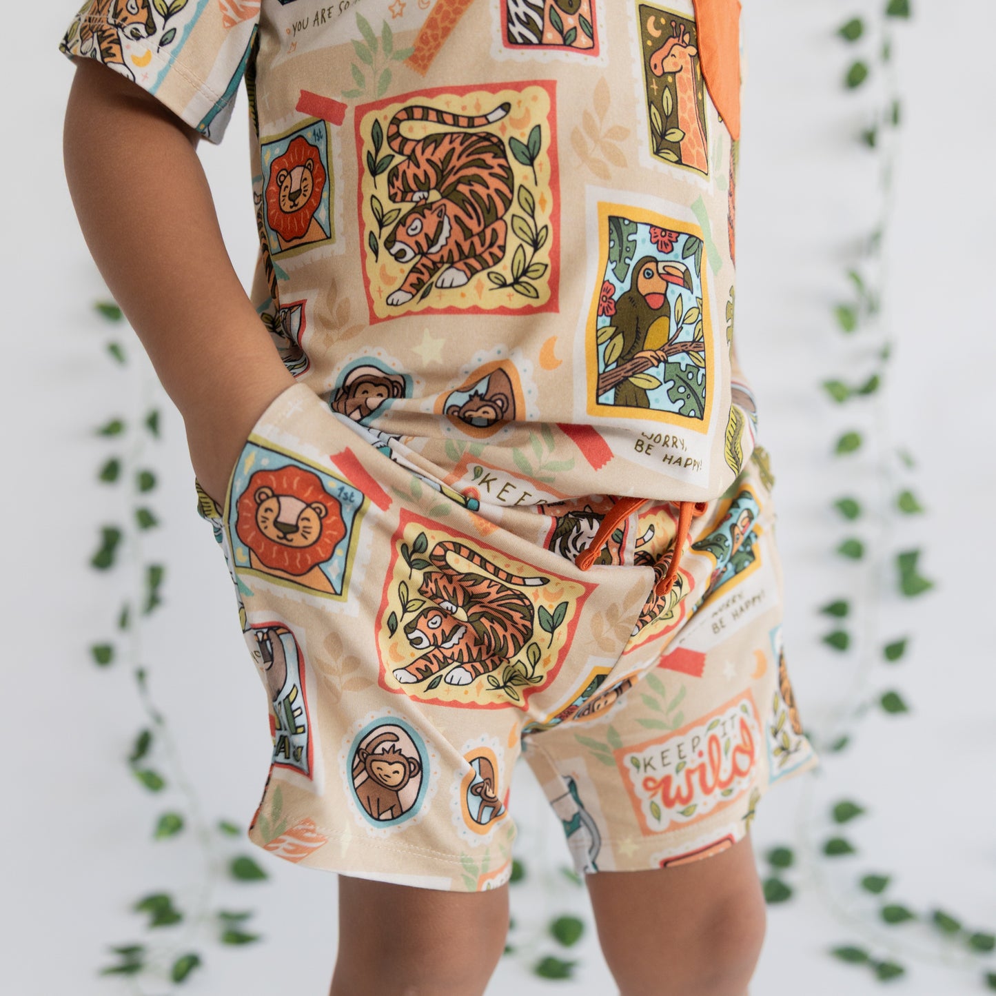Safari Stamps Daywear Short Set