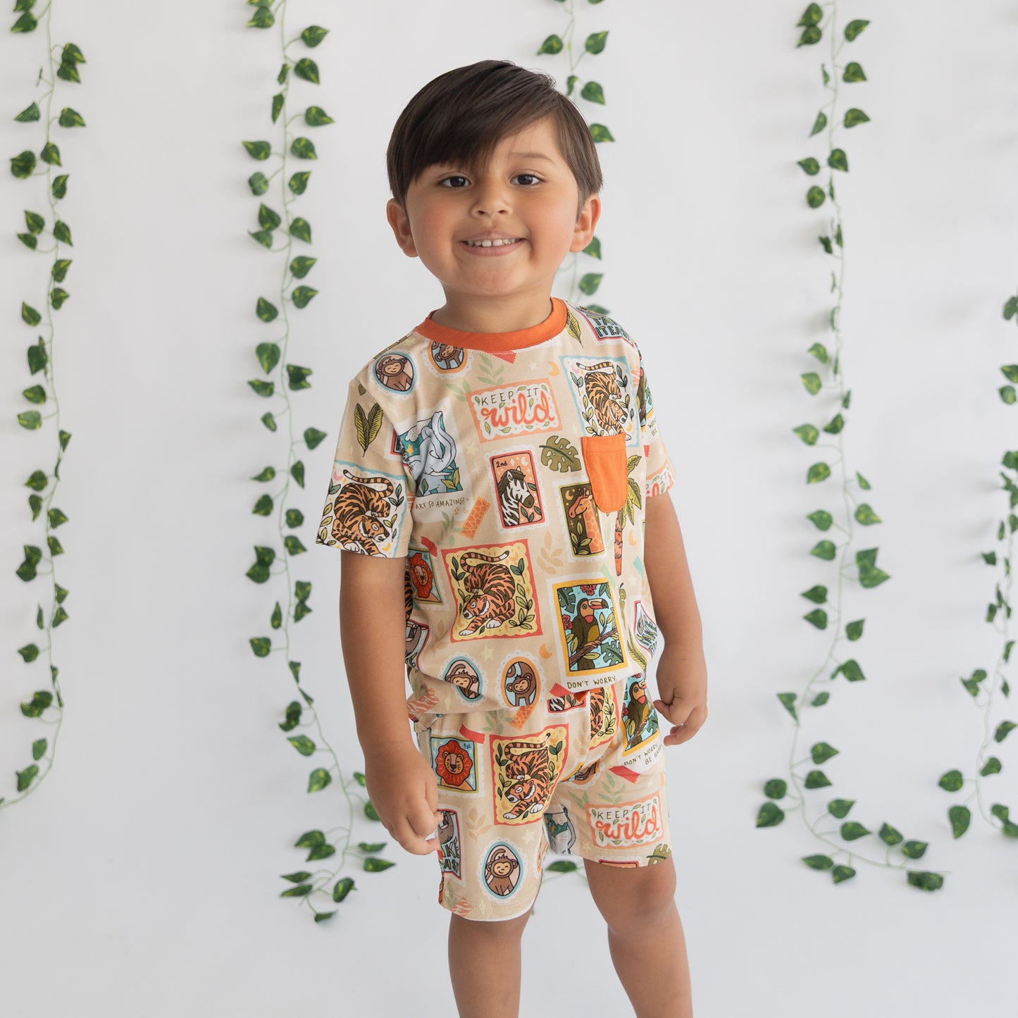 Safari Stamps Daywear Short Set