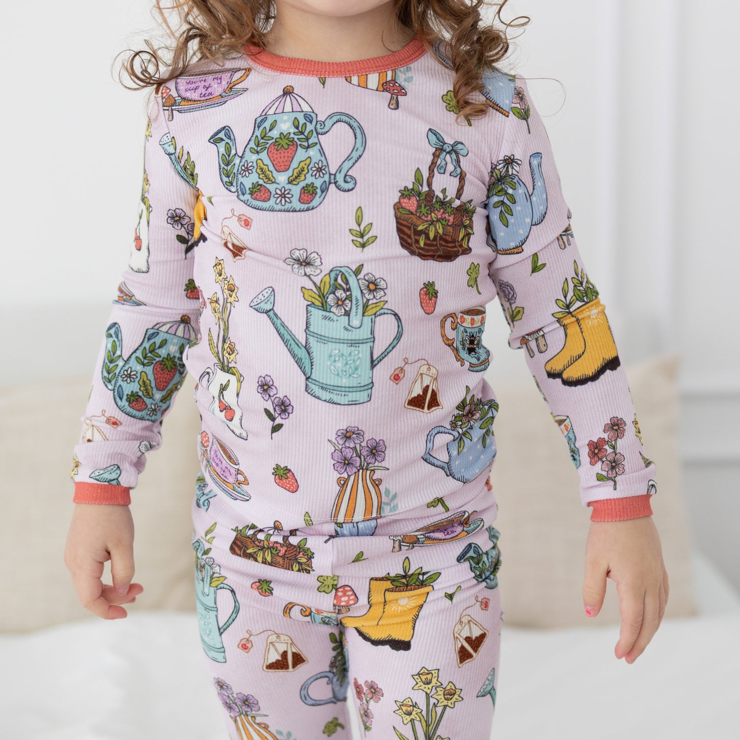 Bloom & Brew Ribbed 2pc Long Sleeve Pajamas