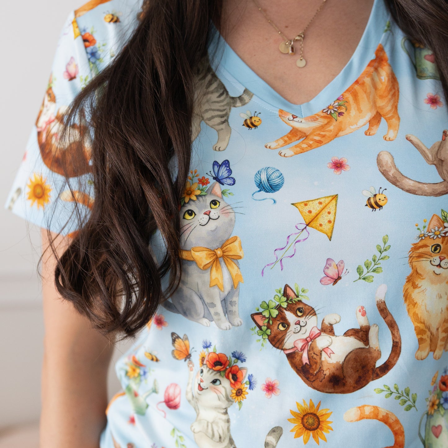 Whiskers & WIldflowers Women's 2pc Short Pajamas