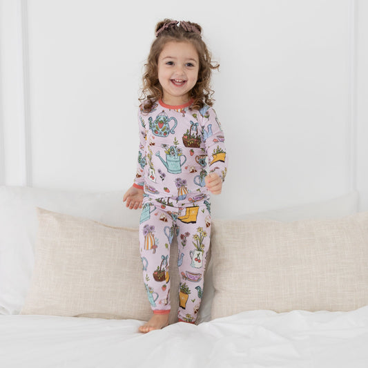 Bloom & Brew Ribbed 2pc Long Sleeve Pajamas