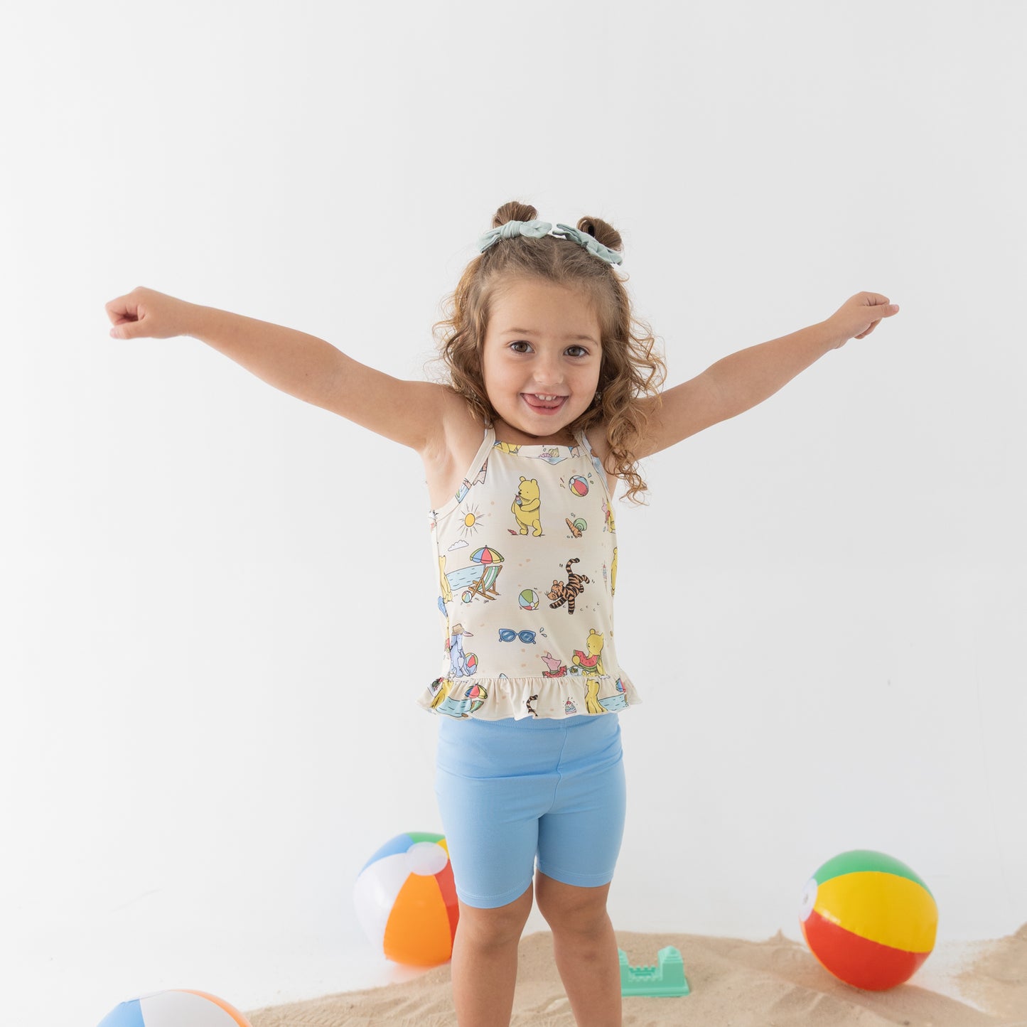 Beach Day Flutter Tank + Biker Set