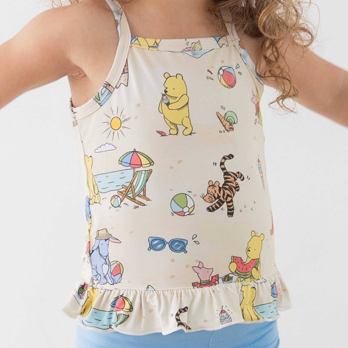 Beach Day Flutter Tank + Biker Set