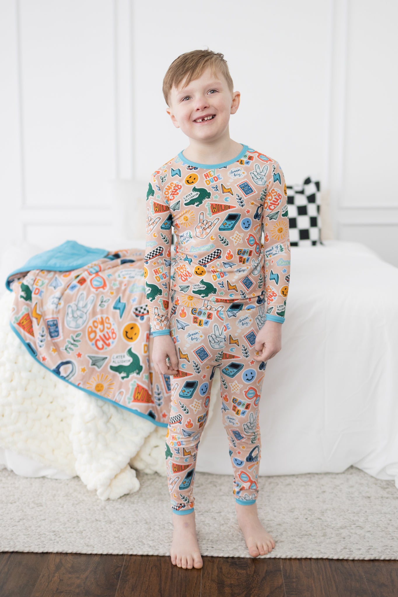 Boys Club Ribbed 2pc Long Sleeve Pajamas