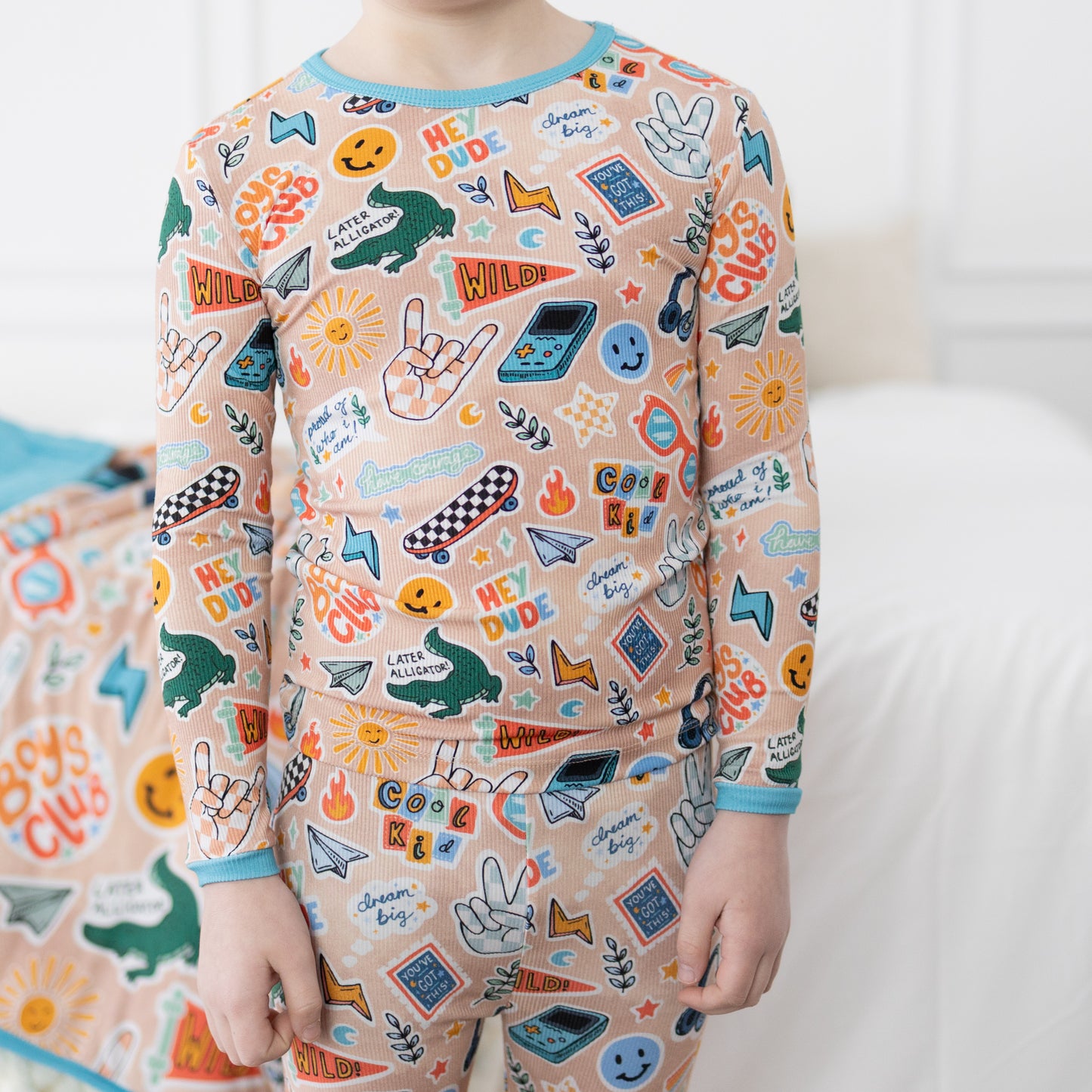 Boys Club Ribbed 2pc Long Sleeve Pajamas