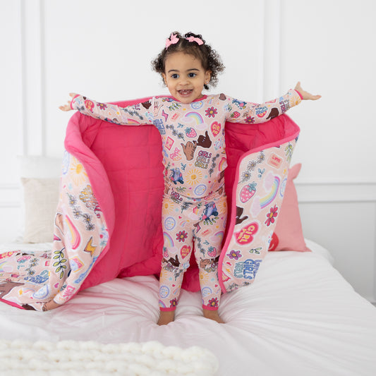 Girl Power Ribbed 2pc Long Sleeve Pajamas