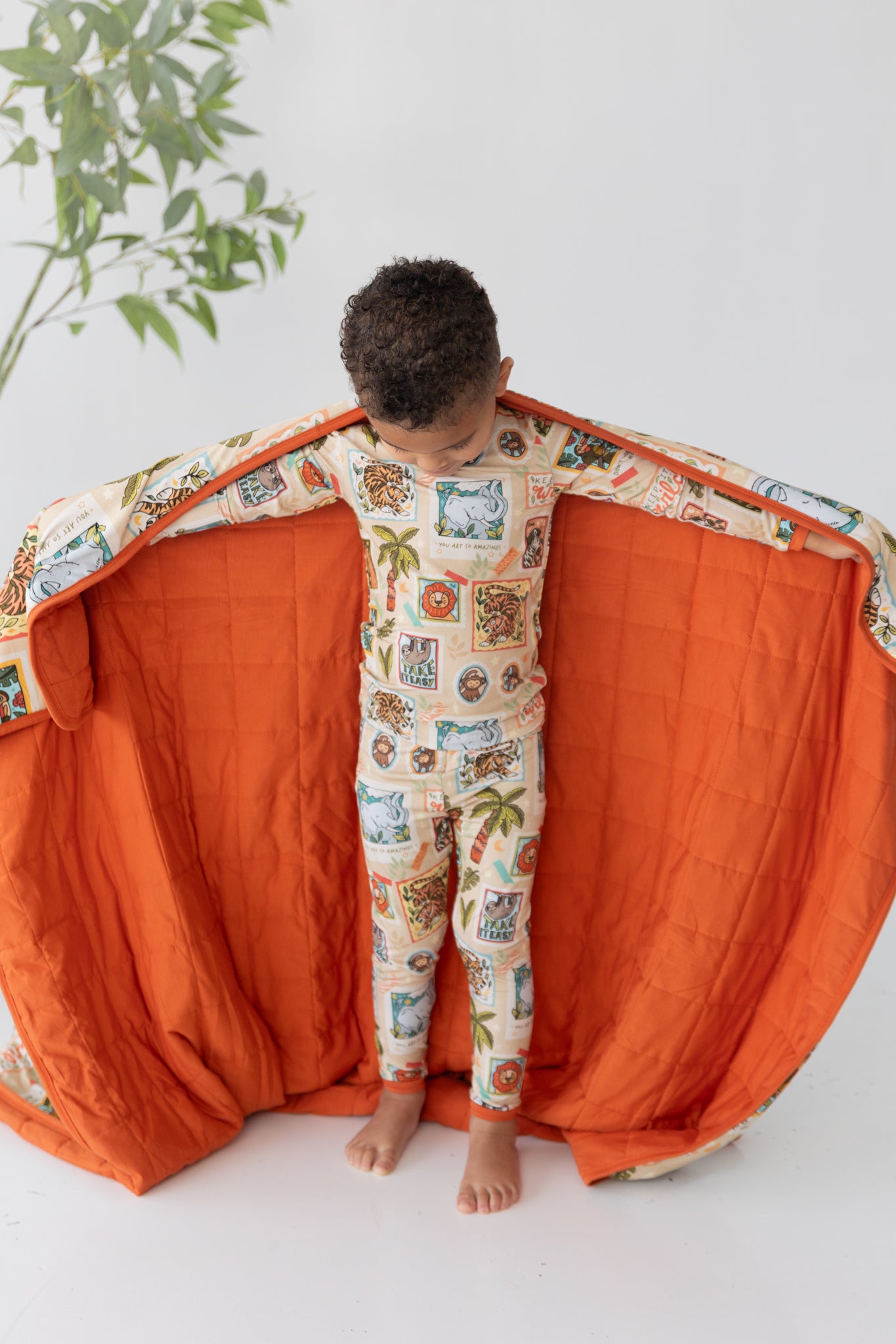 Safari Stamps Snuggle Blanket