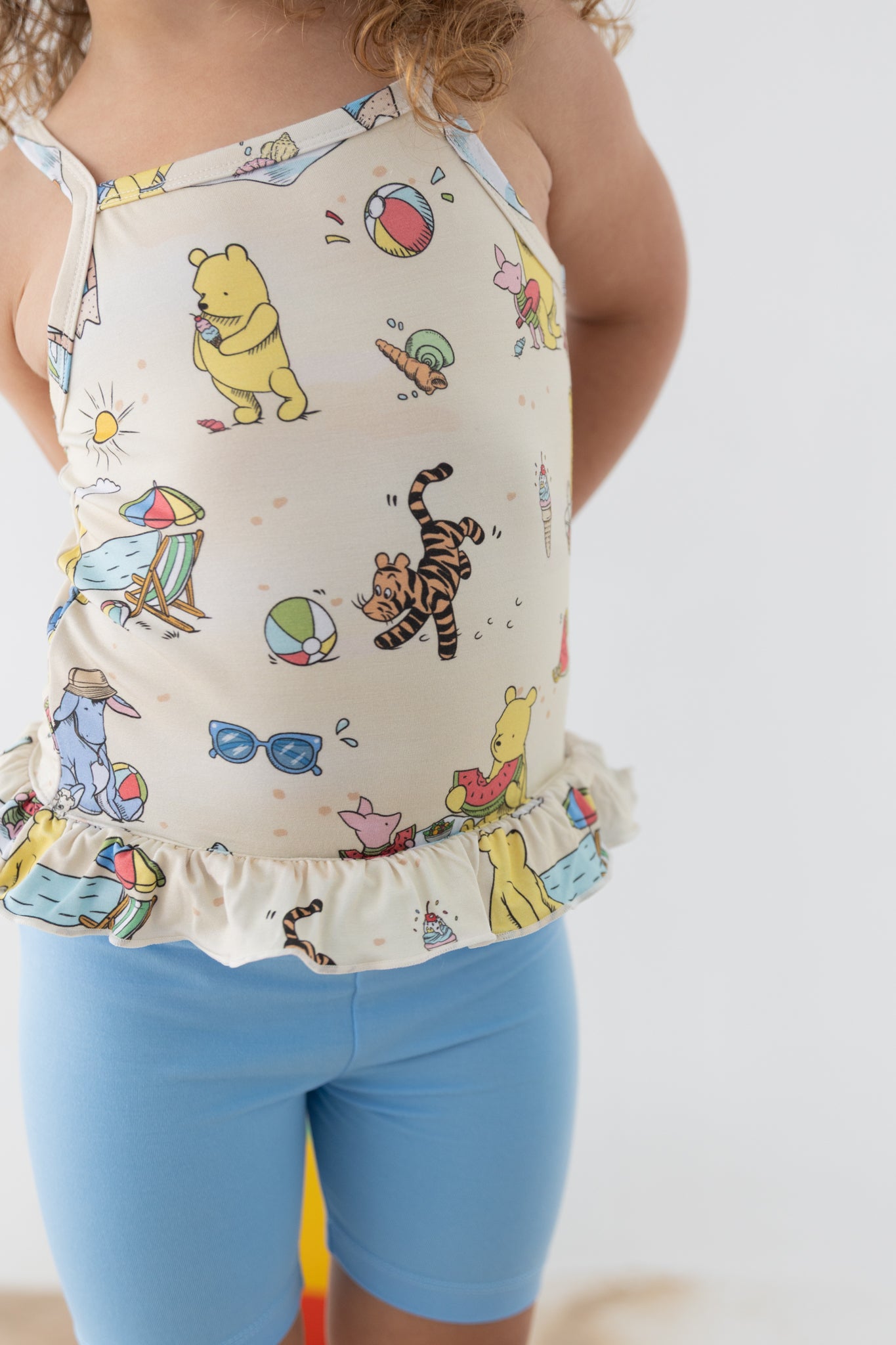 Beach Day Flutter Tank + Biker Set
