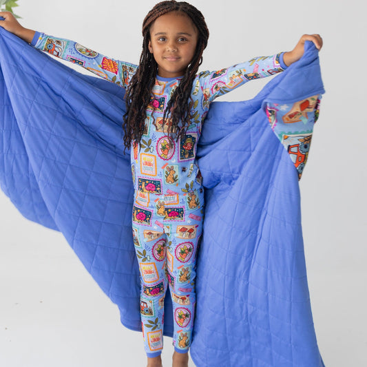 Summer Stamps 2pc Long Sleeve Pajamas