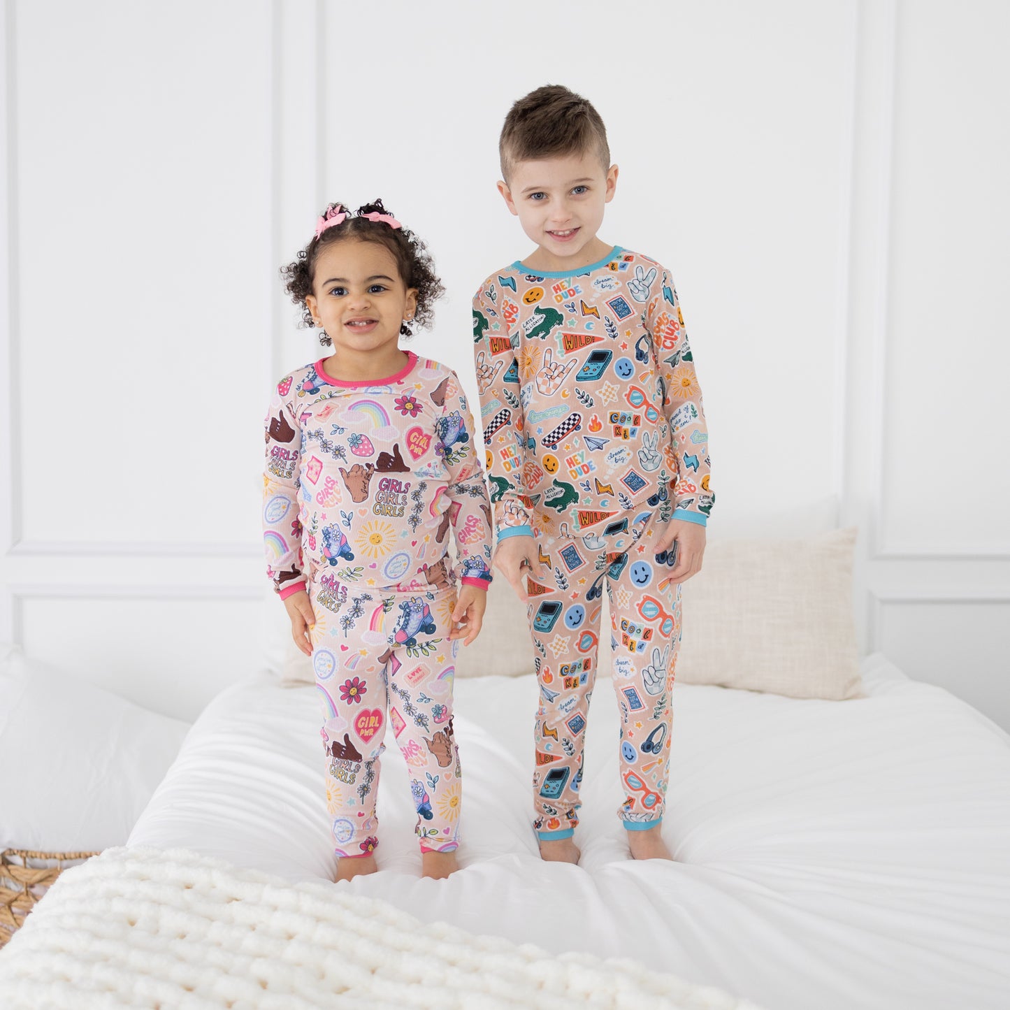 Girl Power Ribbed 2pc Long Sleeve Pajamas