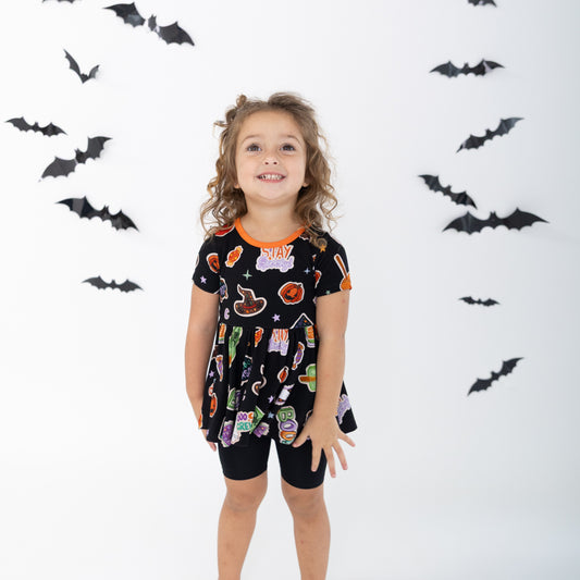 Spooky Icons Peplum Top