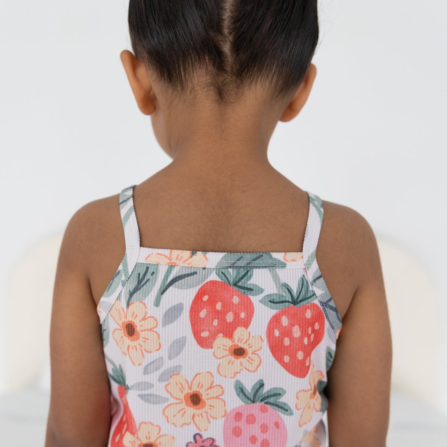 Strawberry Fields Ribbed Tank + Biker Set