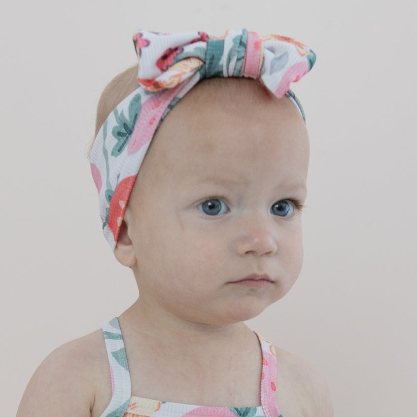 Strawberry Fields Ribbed Bow