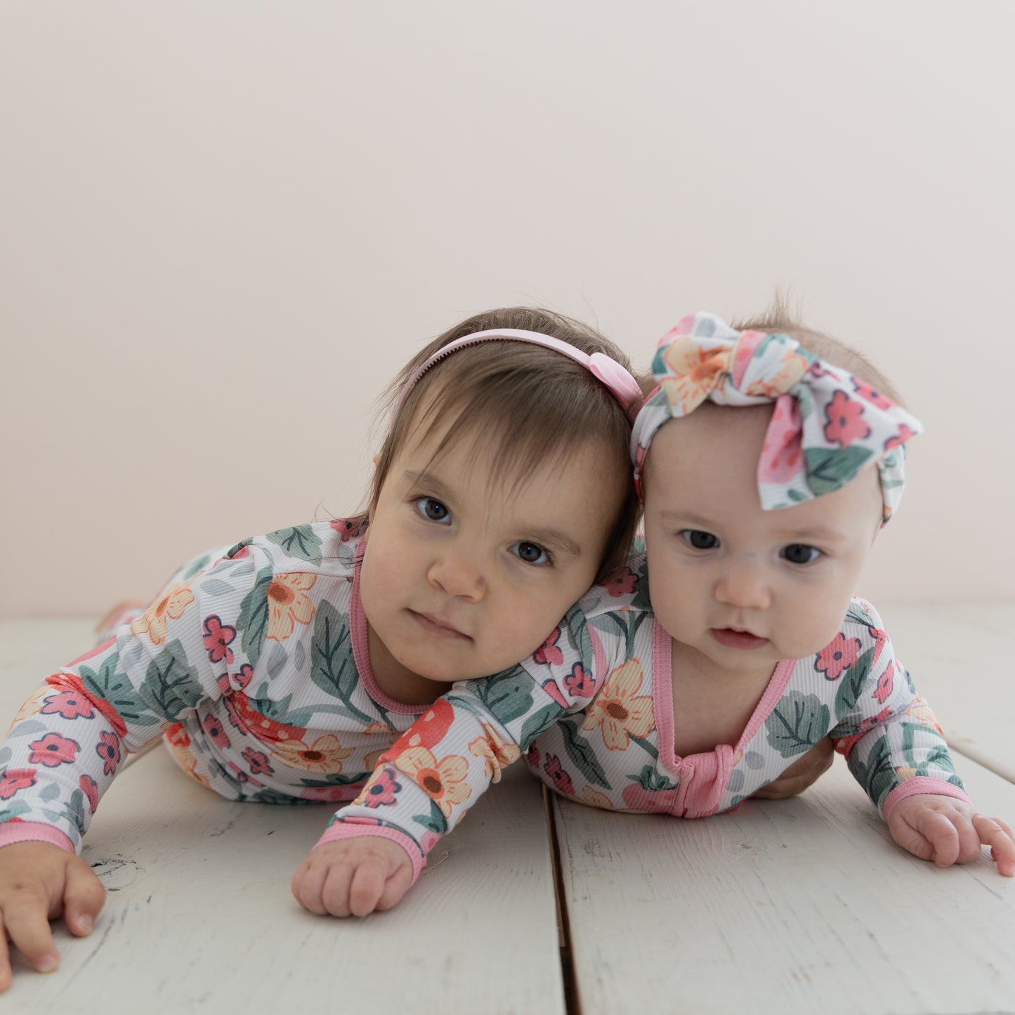 Strawberry Fields Ribbed 2pc Long Sleeve Pajamas