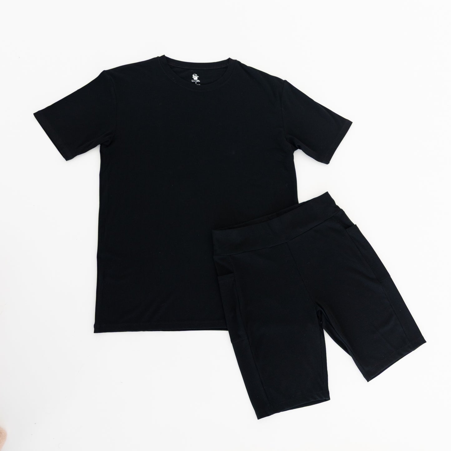Onyx Ribbed Women's Biker Shorts