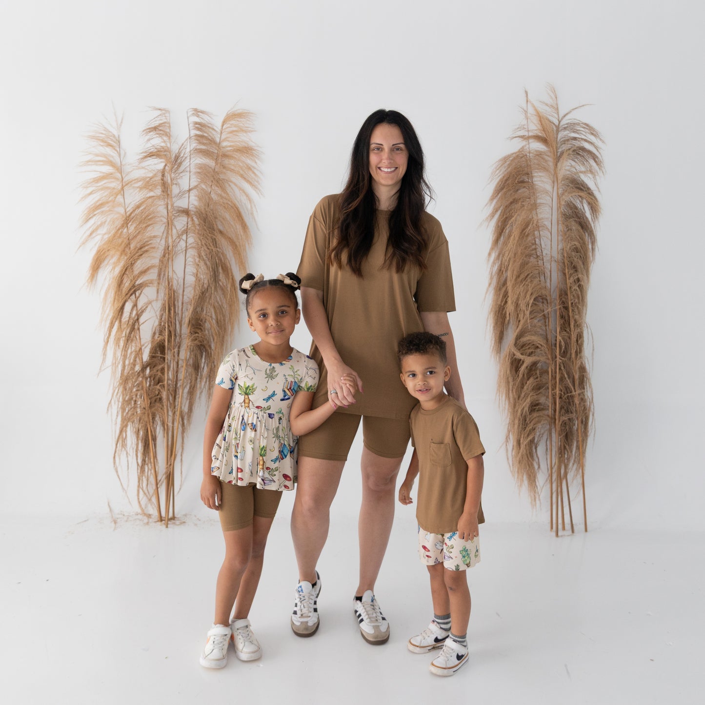 Magic Herbs Peplum Top + Biker Shorts Set
