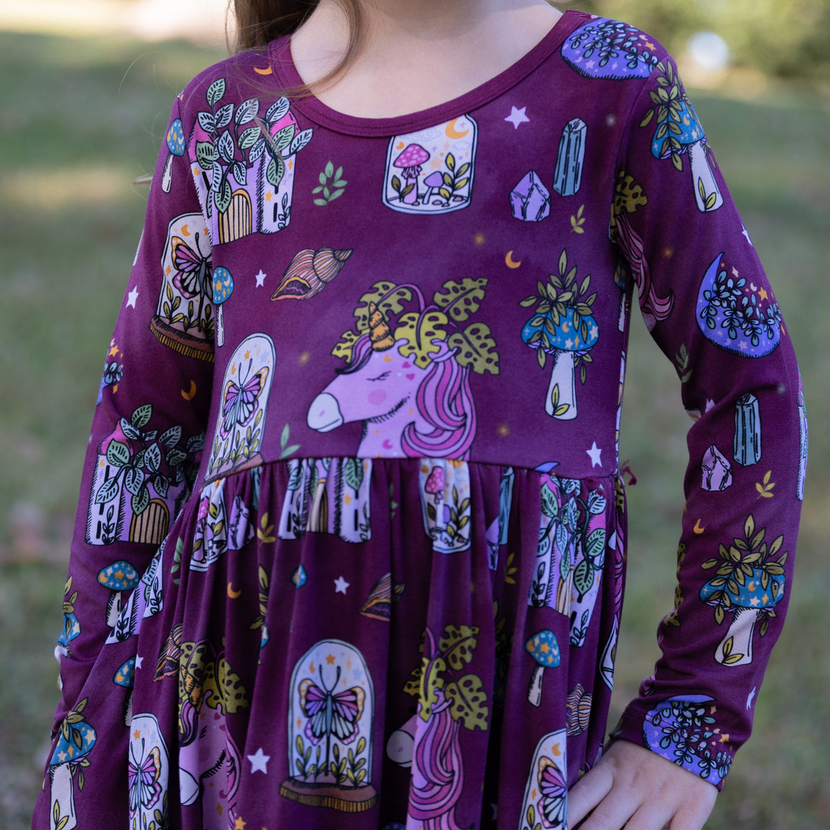 Flora's Tale Long Sleeve Twirl Dress w/ shorts
