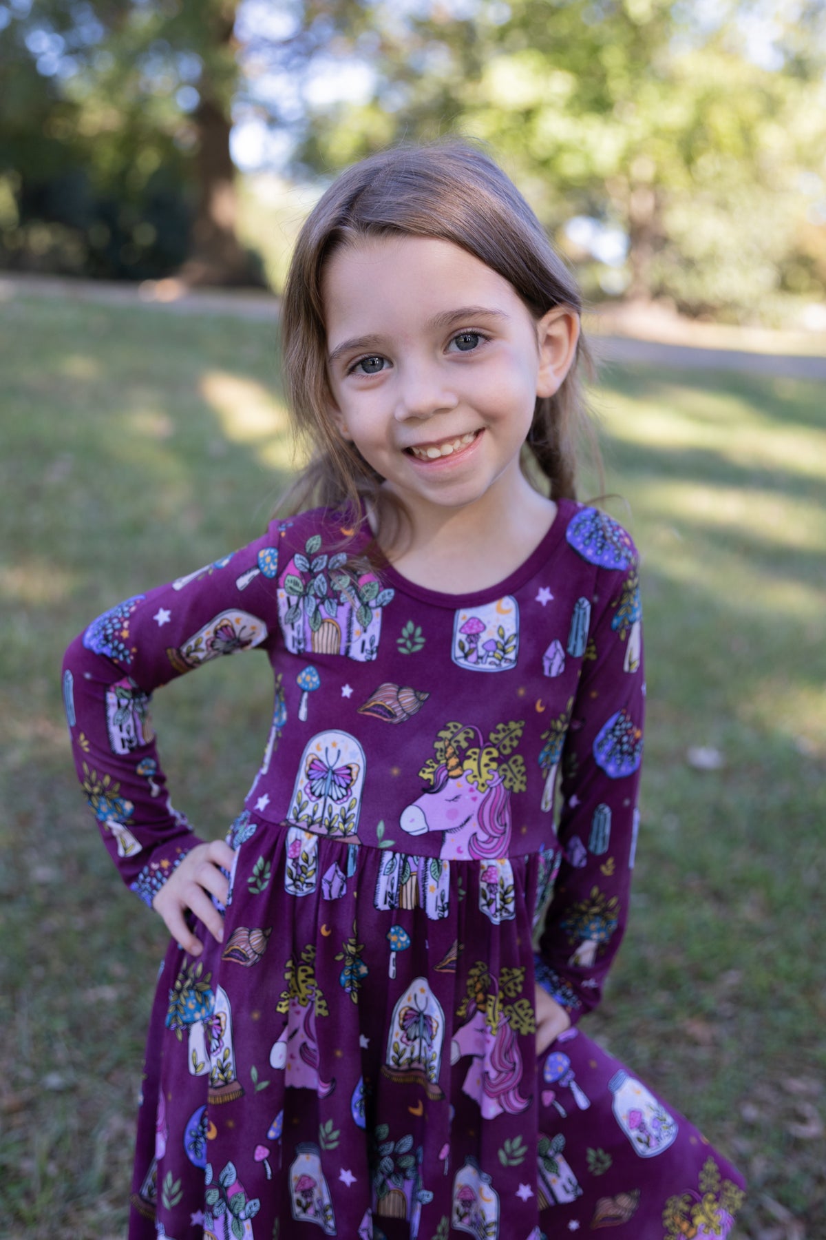 Flora's Tale Long Sleeve Twirl Dress w/ shorts
