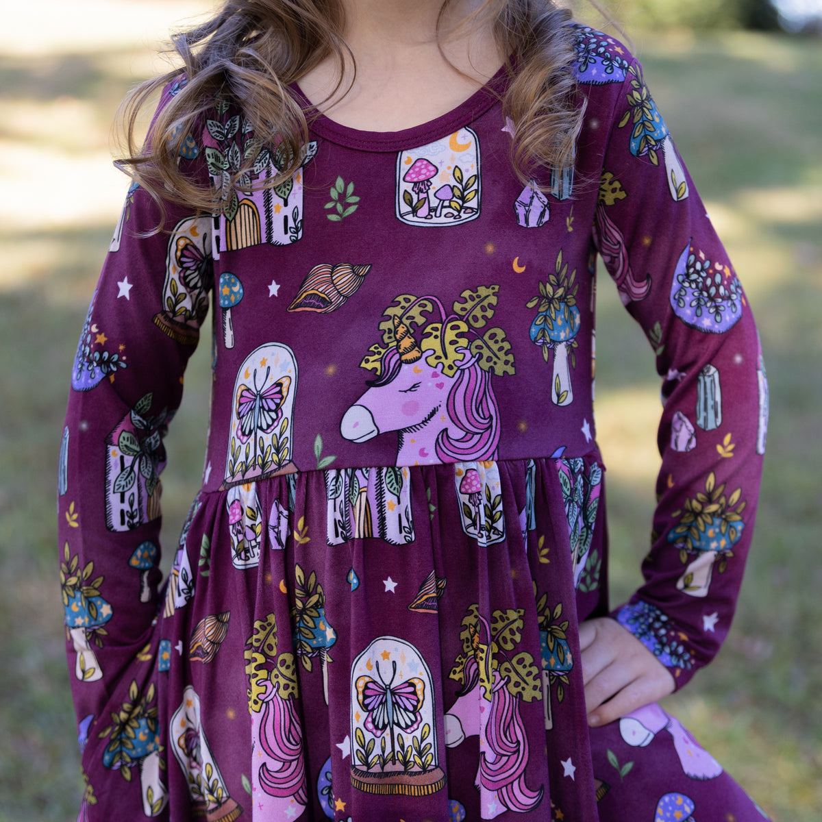 Flora's Tale Long Sleeve Twirl Dress w/ shorts