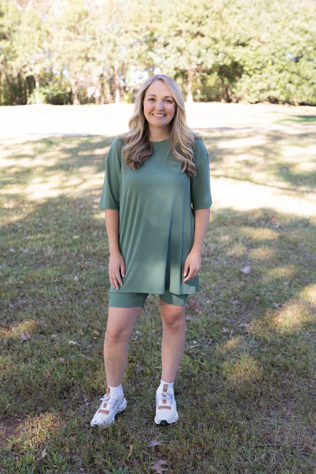 Olive Ribbed Women's Separates