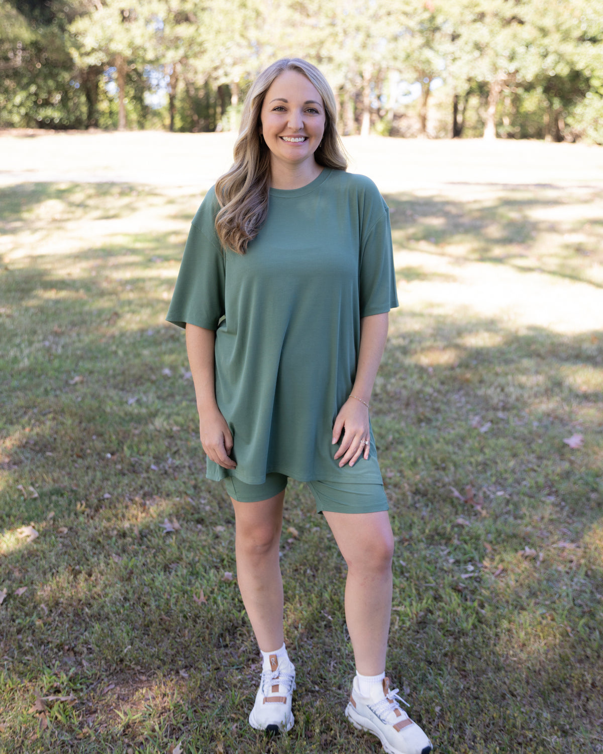 Olive Ribbed Women's Separates