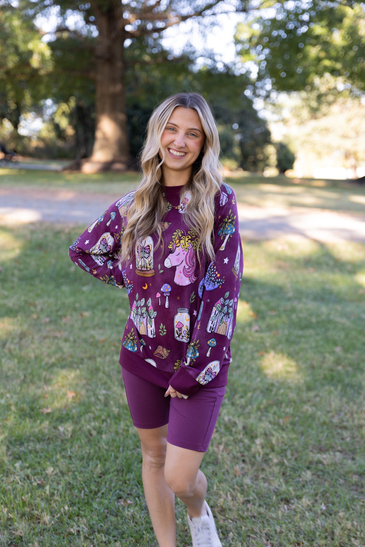Flora's Tale Adult Terry Bamboo Crewneck