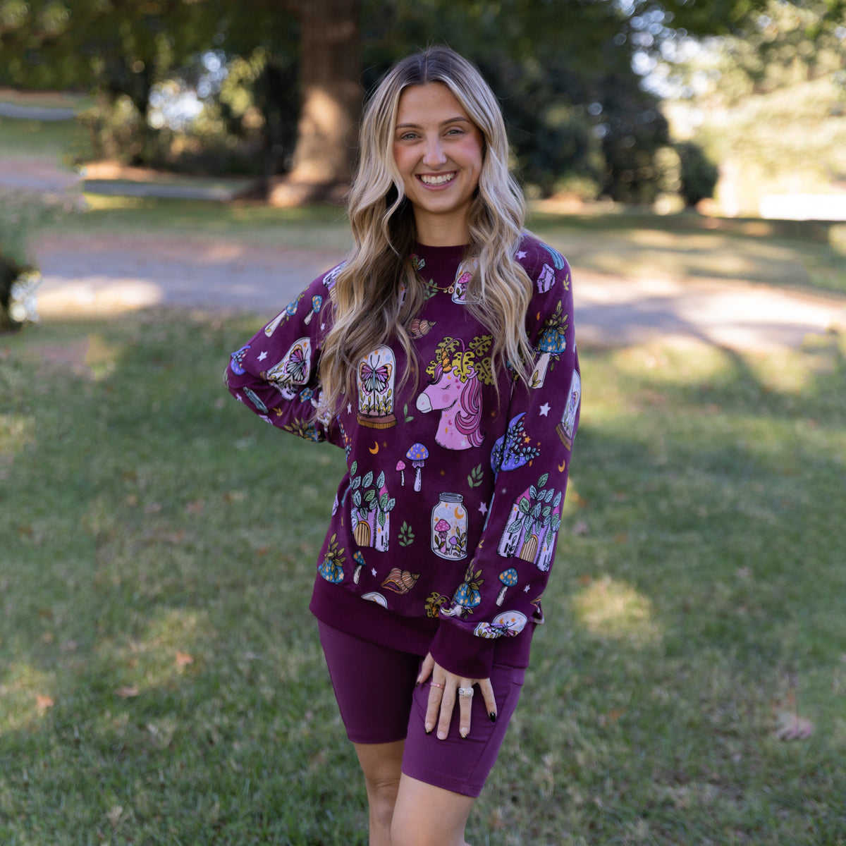 Flora's Tale Adult Terry Bamboo Crewneck