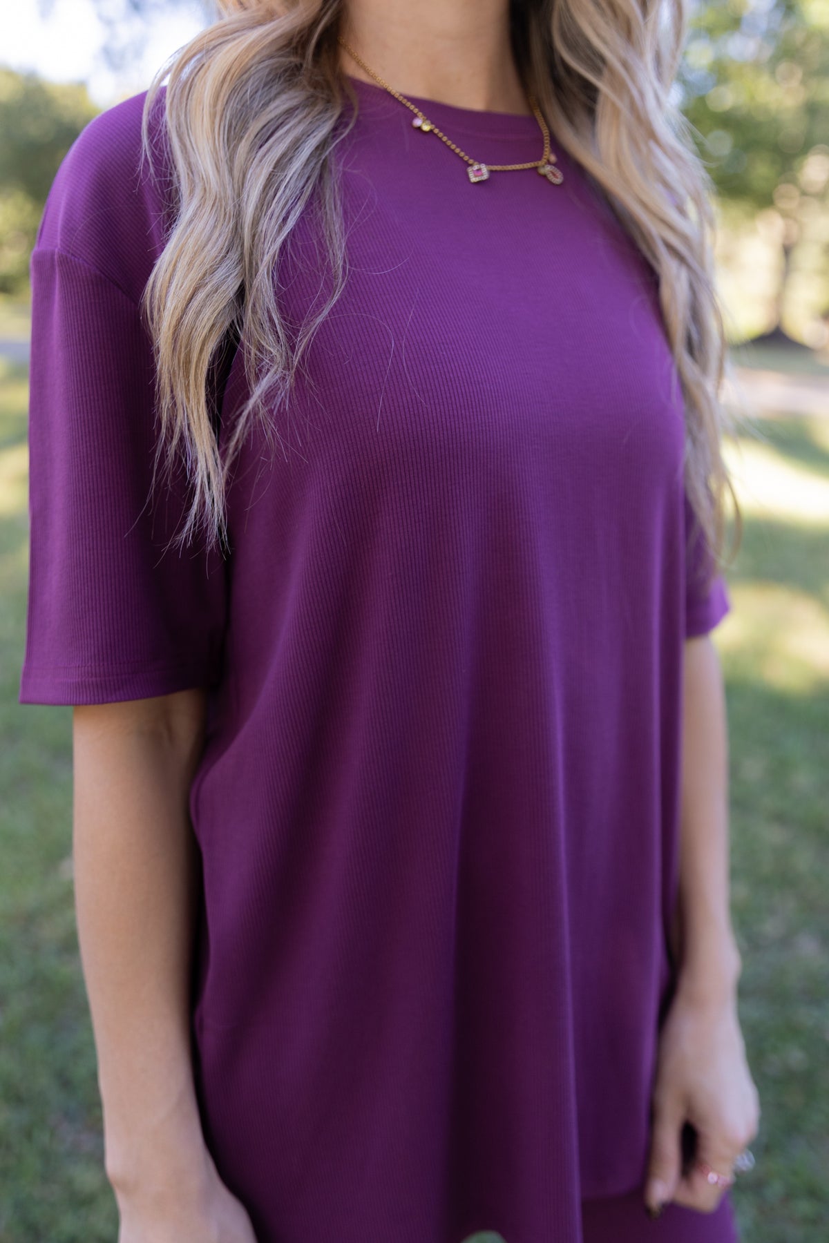 Berry Ribbed Women's Separates