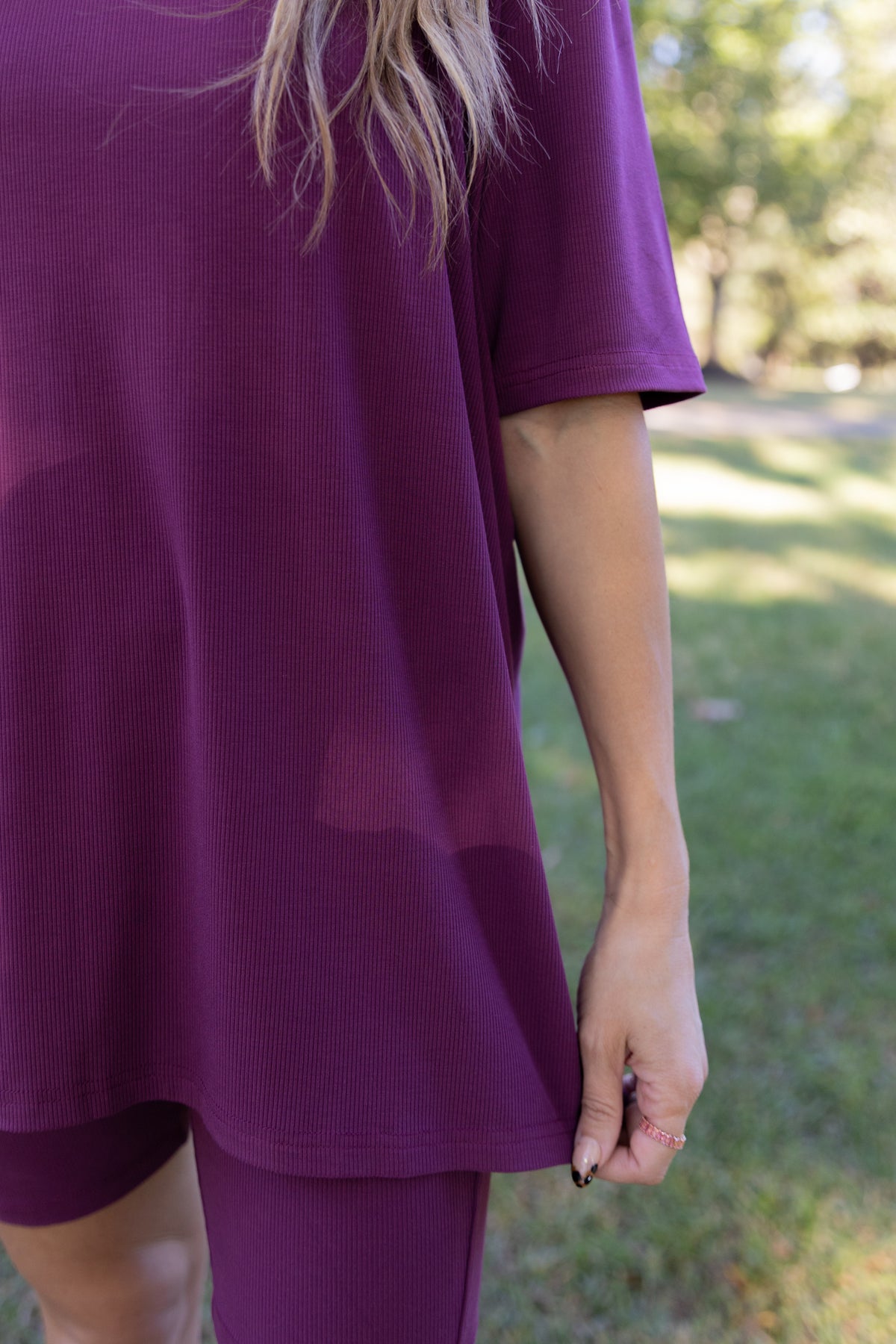 Berry Ribbed Women's Separates