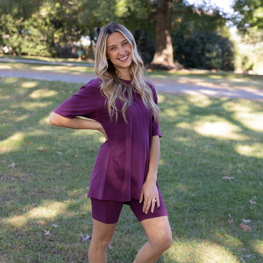 Berry Ribbed Women's Separates