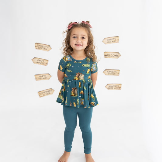 Hundred Acre Woods Peplum + Legging Set