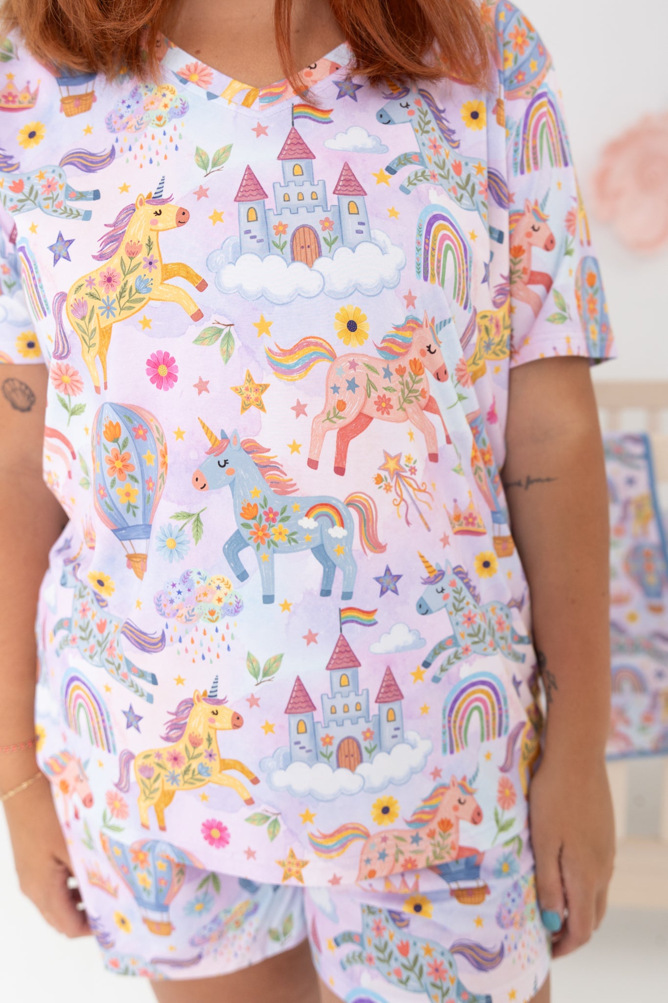 Rainbow Realm Women's 2pc Short Pajamas